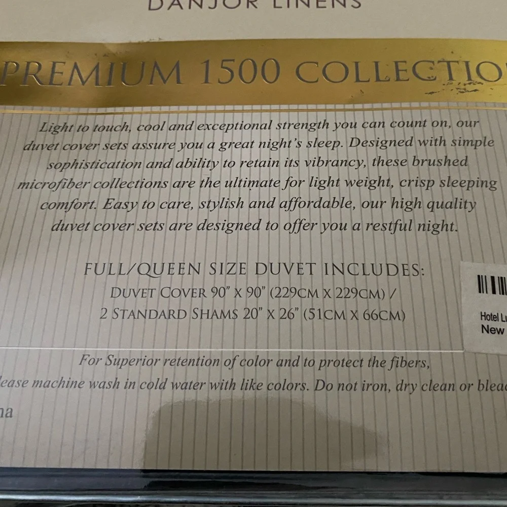 3 Piece Duvet Cover with 2 Shams Navy Blue NEW Full Queen